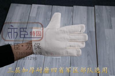 指標牌  純棉雙層帆布手套四川帆布手套廠家生產(chǎn)直銷